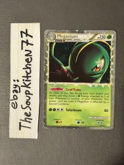 Meganium Prime 109 123 HeartGold & SoulSilver Holo Pokemon Card NM - Image 1