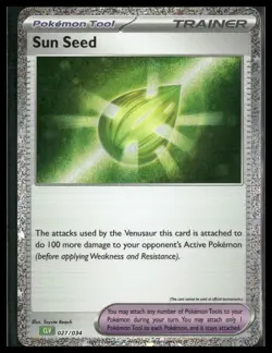 Sun Seed #027/034 Trading Card Game Classic Pokemon - Image 1
