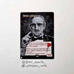 Krenko, Mob Boss - Hand Painted Altered MtG Card - The Godfather - mi_marih - Image 1