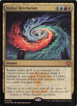Jeskai Revelation TDM Mythic Foil #196 NM MTG - Image 1