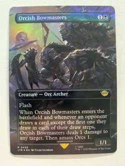 Orcish Bowmasters (0433) *FOIL* BORDERLESS Lord Of Rings MTG LOTR NM/MT Cmb Ship - Image 1