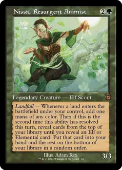 *foil* retro frame NISSA RESURGENT ANIMIST 72 March of Machines Aftermath MTG - Image 1