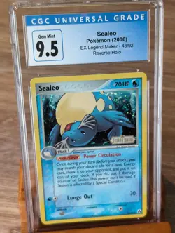 2006 Pokemon Ex Legend Maker Sealeo Reverse Holo #43 CGC Gem Mint 9.5/10 - Image 1