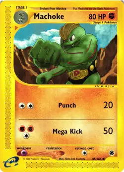 Pokemon TCG Machoke Expedition Base Set 85/165 Regular VLP - Image 1