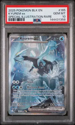 2025 POKEMON BLK EN-BLACK BOLT SPECIAL ILLUSTRATION RARE #165 KYUREM EX PSA 10 - Image 1
