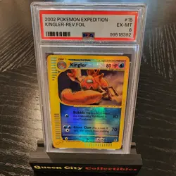 KINGLER - REV FOIL - PSA 6 - 2002 POKEMON EXPEDITION - #15 - Image 1