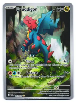 Druddigon 151/086 Illustration Rare White Flare Pokemon NM - Image 1