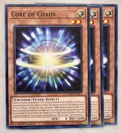 Yugioh! 3x Core of Chaos PHHY-EN011 Common 1st Ed NM - Image 1