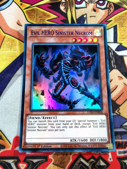 Evil HERO Sinister Necrom lds3-en026 *BLUE 1st Edition (NM+) Ultra Rare Yu-Gi-Oh - Image 1