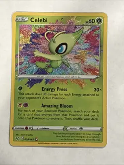 Pokemon TCG Celebi Vivid Voltage Holo Card 009/185 Amazing Rare, Near Mint - Image 1