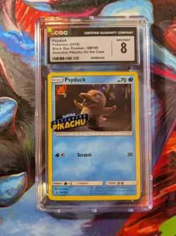 Psyduck CGC 8 Black Star Promo SM199 Detective Pikachu 2019 English Pokemon Card - Image 1