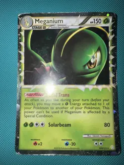 Pokemon TCG Meganium Prime HeartGold SoulSilver Holo Card 109/123 - Image 1
