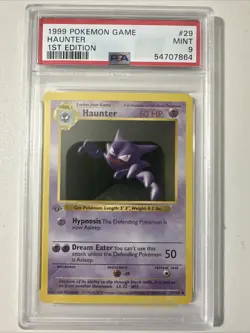 Pokemon PSA 9 1st Edition Haunter 029/102 Base Set (Shadowless) - Image 1