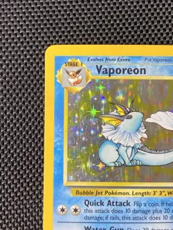 Pokemon TCG Vaporeon 12/64 Holo Rare Card Jungle Set, Vintage 1999 LP+ - Image 2