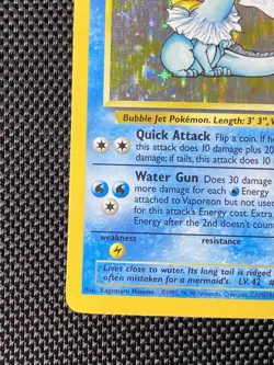 Pokemon TCG Vaporeon 12/64 Holo Rare Card Jungle Set, Vintage 1999 LP+ - Image 5