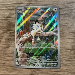 Pokemon Meowth 106/094 Me02: Phantasmal Flames Illustration Rare Holo TCG - Image 1