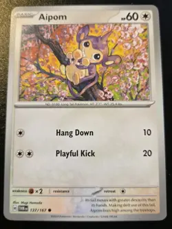 Aipom 137/167 Common Scarlet & Violet: Twilight Masquerade Pokemon TCG - Image 1