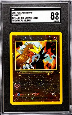 2001 pokemon promo #34 Entei Spell of the Unown: Entei Theatrical Prerelease - Image 1