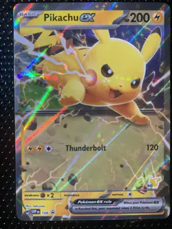 Pokemon TCG Pikachu ex SVP 106 Black Star Promo Battle Academy 2024 - Image 1
