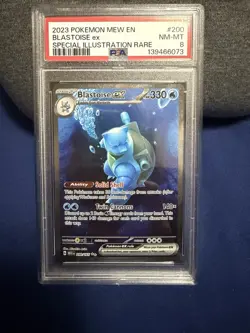 Pokemon Blastoise ex Scarlet & Violet 151 Special Illustration Rare Holo PSA 8 - Image 1