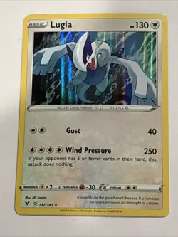 Lugia Holofoil Holo Rare SWSH04: Vivid Voltage 132/185 NM Pokemon TCG - Image 1