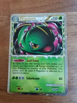 Pokemon Meganium Prime HGSS 08 Promo 2010 Full HOLO NM - Image 1
