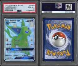 Espeon GX Full Art Shiny Pokemon SV60/SV94 PSA 10 Hidden Fates - Image 3