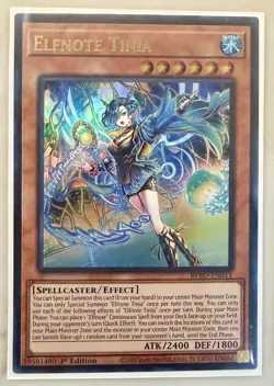 Yugioh! Elfnote Tinia, BPRO-EN011, Ultra Rare, 1st Edition - Image 1