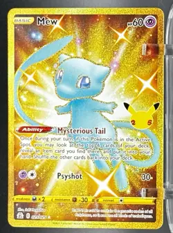 Pokemon Celebrations Mew 25th Gold Card Ultra Rare NM - Image 1