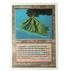 Volcanic Island Revised Italian EX Dual Land MTG 1995 Authentic Brian Snoddy - Image 1