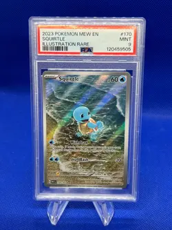 Pokemon Scarlet & Violet 151 Squirtle #170 170/165 Illustration Rare IR PSA 9 - Image 1