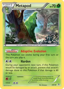 Metapod 4/83 Generations Pokemon Card NM - Image 1