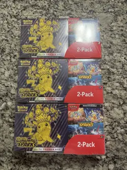 Pokemon Surging Sparks Booster Elite Trainer Box Costco 2-pack Factory Sealed - Image 1
