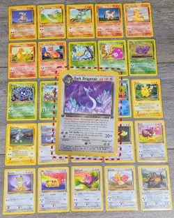 25x Vintage Pokemon Cards WOTC Bundle NM/LP – Incl. 1st Ed Dark Dragonair - Image 1