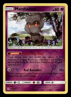 Marshadow 81/214 Rare Unbroken Bonds Reverse Holo Pokemon NM - Image 1