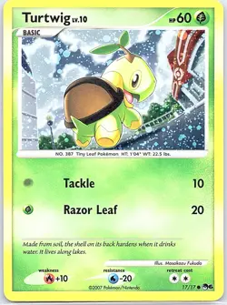 Turtwig 17/17 Holo POP Series 6 - Pokemon Card - NM - Image 1