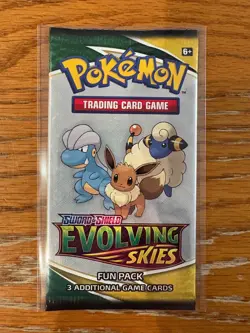 Pokemon 2021 Evolving Skies 3 Card Fun Pack RARE collectible -Rare not always in - Image 1
