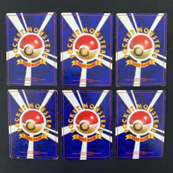 Base Set 1996 Normal Card Set of 6 Japanese Pokemon Card Old Back s007365 - Image 2