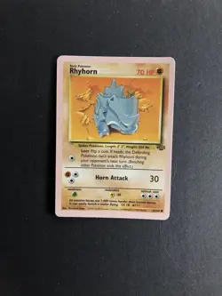 Pokemon Rhyhorn “Sun Faded” Jungle 61/64 - Image 1