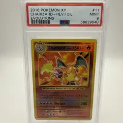 2016 Pokemon XY Evolutions Charizard Reverse Holo Foil 11/108 #11 PSA 9 MINT - Image 1
