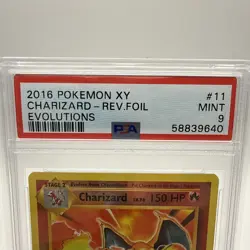 2016 Pokemon XY Evolutions Charizard Reverse Holo Foil 11/108 #11 PSA 9 MINT - Image 2