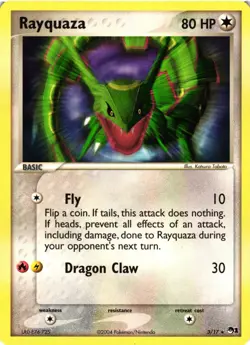 Pokemon TCG Rayquaza 3/17 Rare Non-Holo POP Series 1 VLP - Image 1