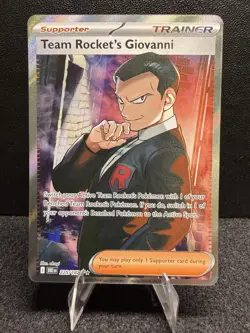 Pokemon Team Rocket's Giovanni 225/182 Sv10 Destined Rivals Holo Trainer - Image 1