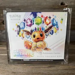 Pokemon Prismatic Evolutions PC ETB Sealed New Mint W/ Acrylic Display Case - Image 1