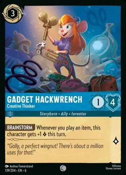 Gadget Hackwrench - Creative Thinker (139) Azurite Sea Disney Lorcana - Image 1