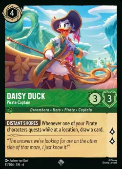 Daisy Duck - Pirate Captain (081) Azurite Sea Disney Lorcana - Image 1