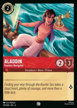 Aladdin - Fearless Navigator Foil (112) Azurite Sea Disney Lorcana - Image 1