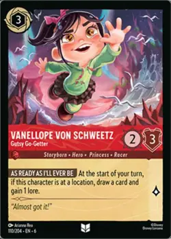 Vanellope Von Schweetz - Gutsy Go-Getter Foil (110) Azurite Sea Disney Lorcana - Image 1