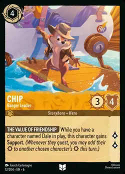 Chip - Ranger Leader Foil (012) Azurite Sea Disney Lorcana - Image 1