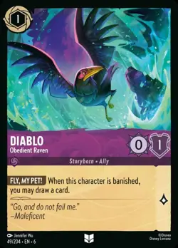Diablo - Obedient Raven Foil (049) Azurite Sea Disney Lorcana - Image 1